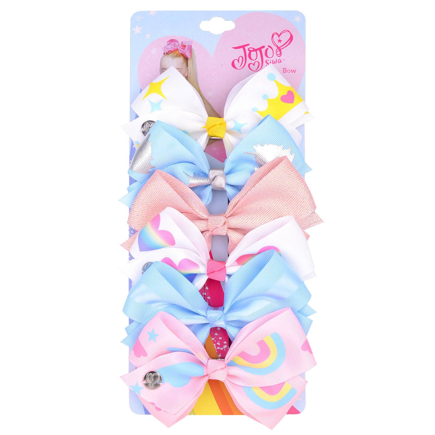 (Link 2)Big Bows for Girls 5 inches - Grosgrain Ribbon Big Bows Clips - Hair Barrettes Accessories for Children - Hair bows clips for Baby Girls Kids Teens