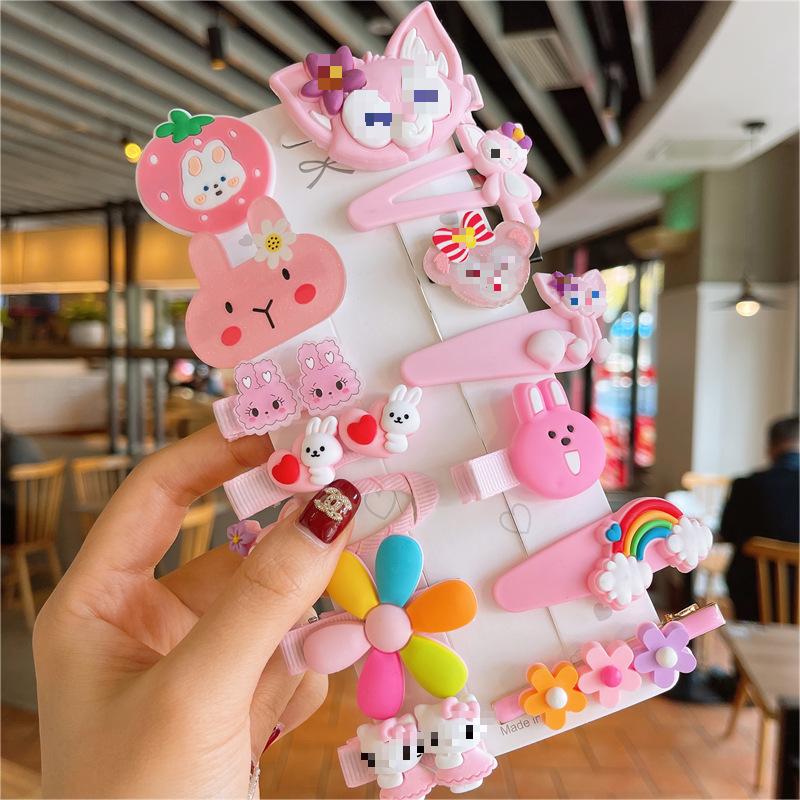 （Link 13）Baby Hair Clips, Hair Pin, Barrettes for Girls, Toddler Girls Hair Accessories, Kids Hair Clips for Styling, Flower Rainbow Candy Fruits Butterfly Cute Hair Clips for Girls